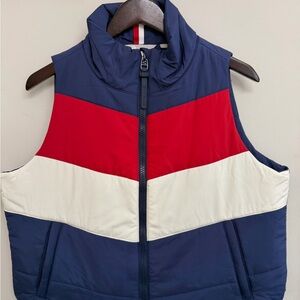 Rhoback Navy and Red Puffer Vest